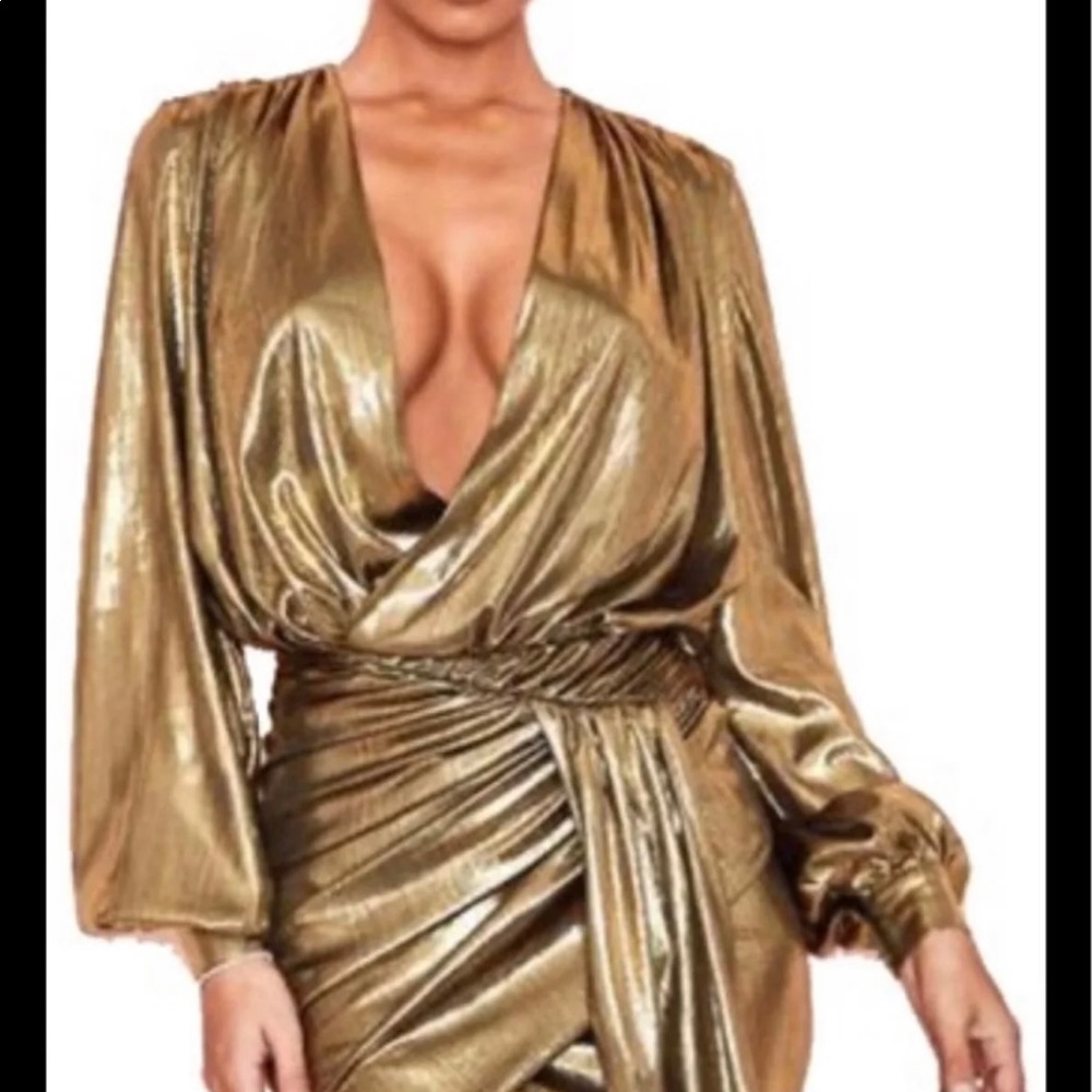 House of CB Gold Birthday Dress